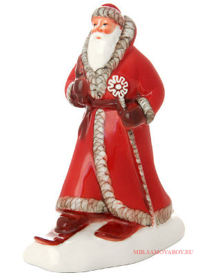 Скульптура из фарфора Дед Мороз рисунок Красный нос Императорский фарфоровый завод