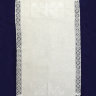 Салфетка овальная белая с белым кружевом и кружевной отделкой арт. 0с-824, 95х50