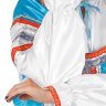 Русский народный костюм "Василиса" женский атласный голубой  сарафан и блузка XS-L