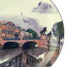 Тарелка декоративная форма Эллипс рисунок Аничков мост ИФЗ